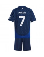 Manchester United Mason Mount #7 Venkovní dres pro děti 2024-25 Krátký Rukáv (+ trenýrky)